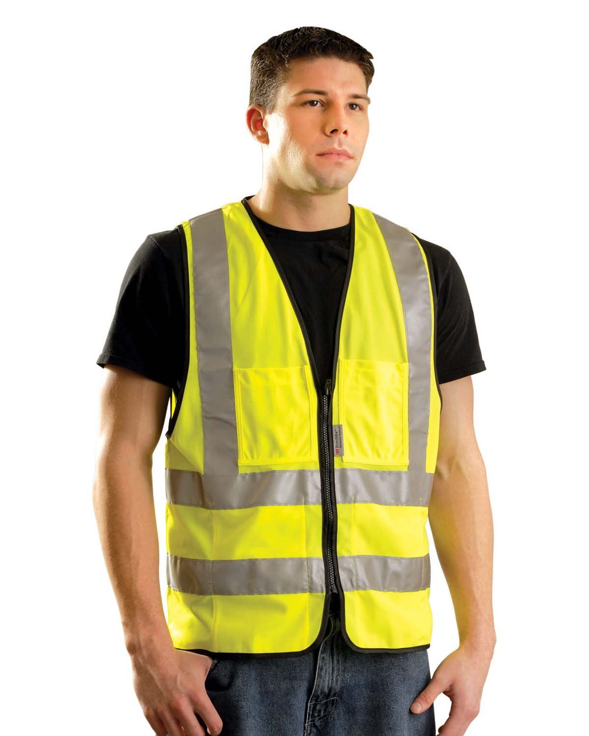 #LUXSSF  OccuNomix Premium Solid Dual Stripe Vest, Class 2 (YELLOW)